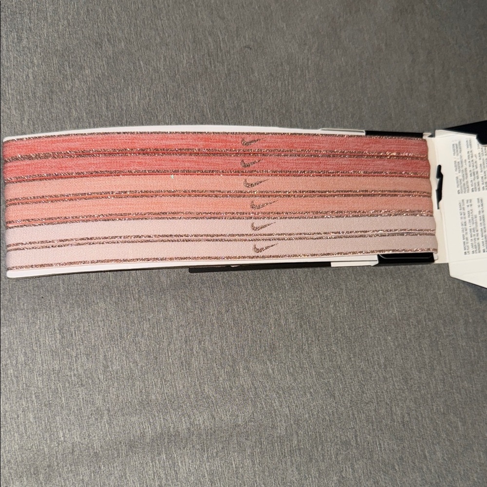 Nike Pink with rose Gold trim elastic Headbands